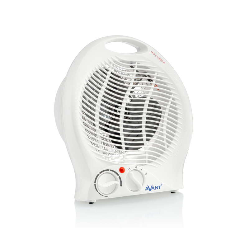 AVANT AV7587 - Calefactor De Aire Vertical 2000w con 2 Niveles De Potencia: 1000w - 2000w. Función Ventilador, Protección Térmica. Color Blanco