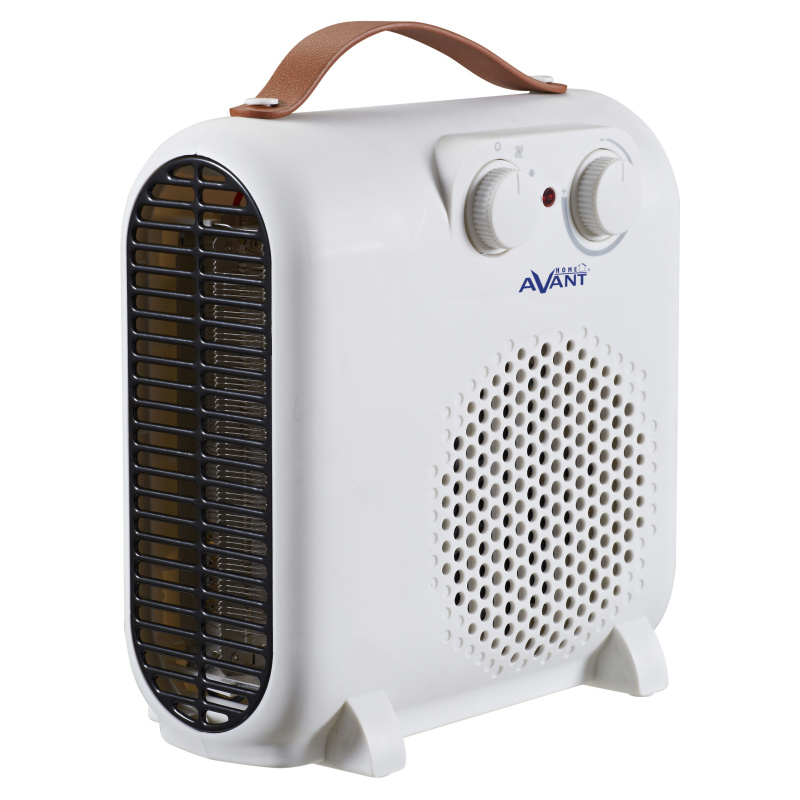 AVANT - AV7588 Calefactor de Aire Vertical - 2000W, Color Blanco, 2 Niveles de Potencia, Función Ventilador, Asa de Transporte, Protección Térmica.